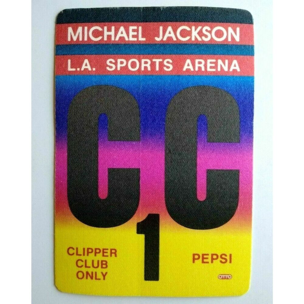 Michael Jackson Bad Backstage Pass Original 1988 L.A. Concert Clipper Club #1